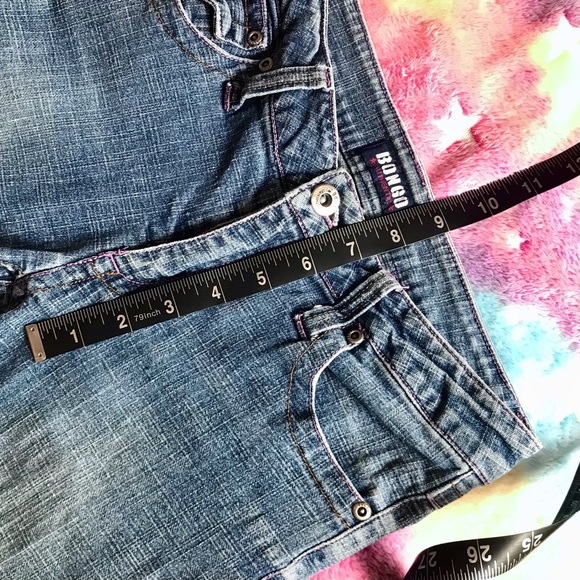 Vintage BONGO Authentic Boot Cut Jeans w/ Hot Pink Stitching - Picture 9 of 9